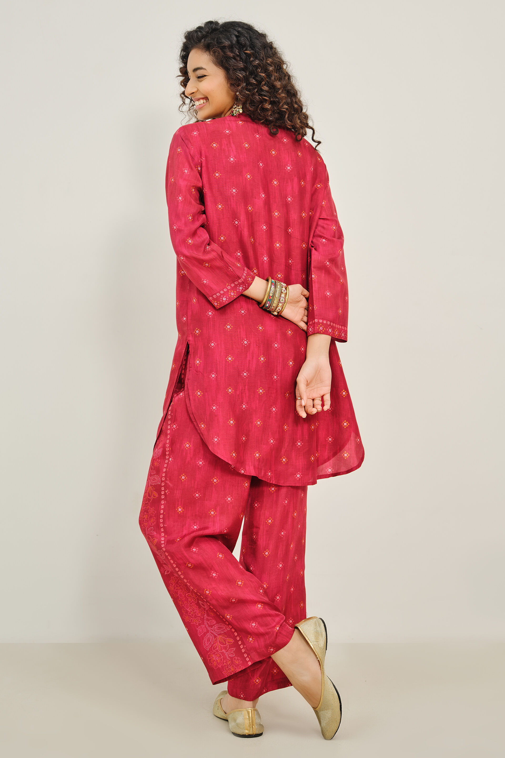Maroon Mahira Kurta Set, Maroon, image 5